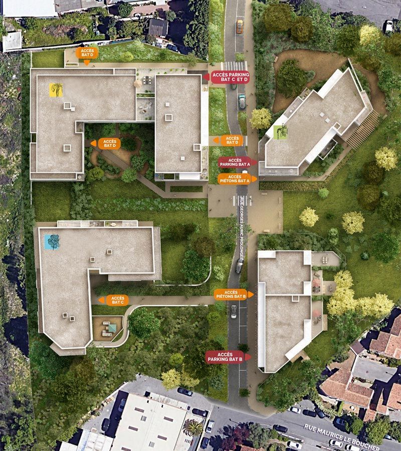 Plan de situation résidence Carré Renaissance - Montpellier